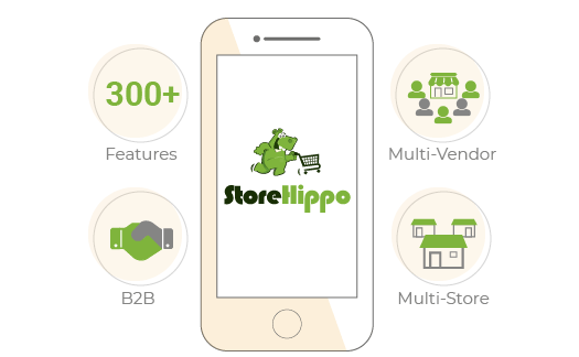 StoreHippo ecommerce platform’s inbuilt solutions with 300+ features, B2B, multi store & multi vendor solutions.