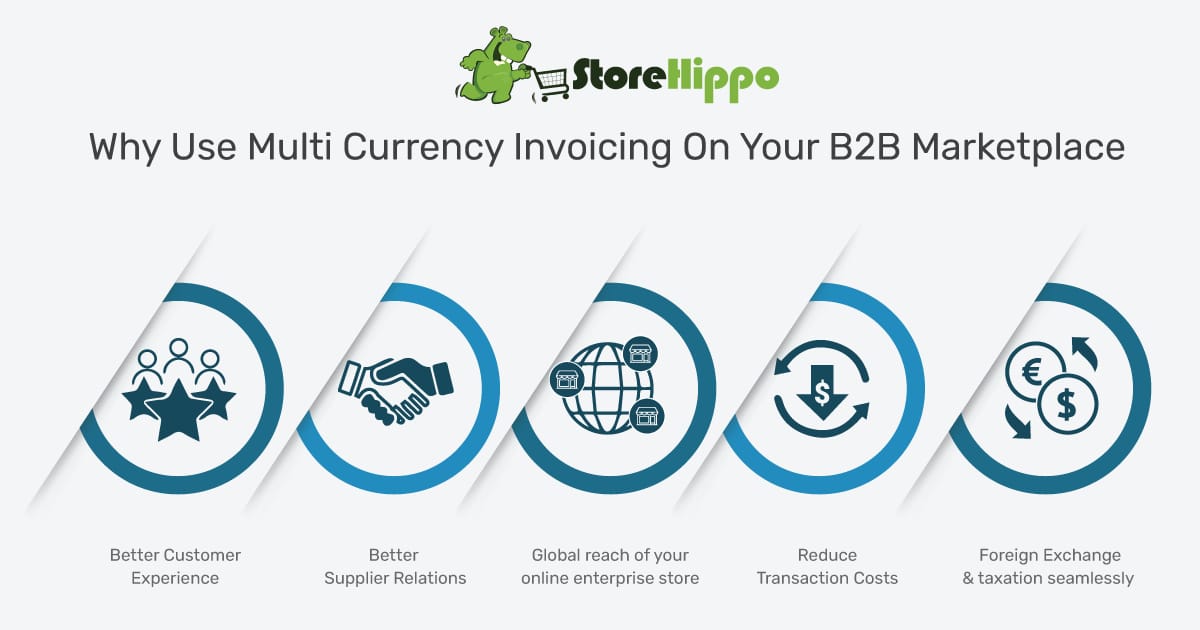 Benefits of multi currency invoicing on your B2B marketplace| StoreHippo