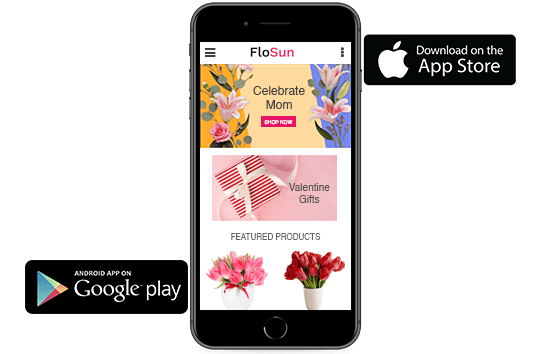 Android and iOS mobile apps for an online flowers store, built using StoreHippo ecommerce platform