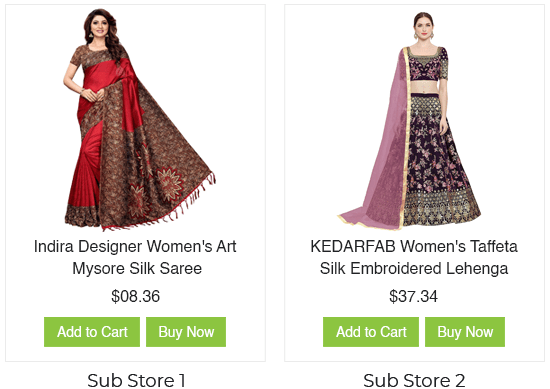 StoreHippo ecommerce platform powers multi-vendor & multi-store ecommerce solution for saree & lehenga store.