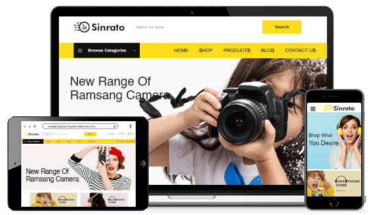 Device optimised online store for electronics designed using 100+ proffessional themes offered by StoreHippo