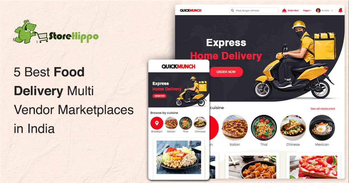 Top 5 Food Delivery Marketplaces in India 2023 | StoreHippo