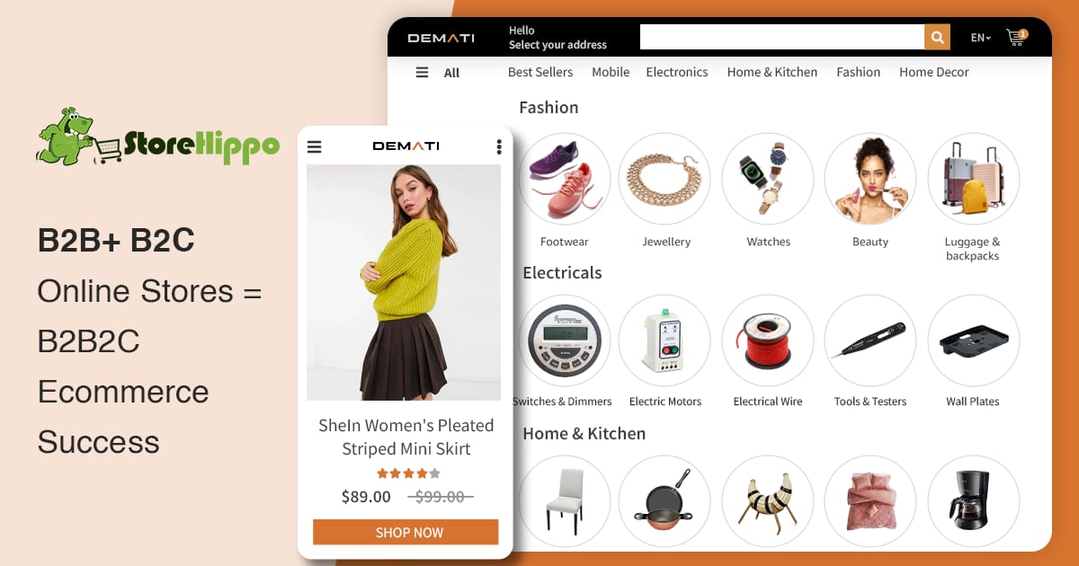 Why Your  B2B2C Ecommerce Brand Should Build B2B and B2C Online Stores | StoreHippo