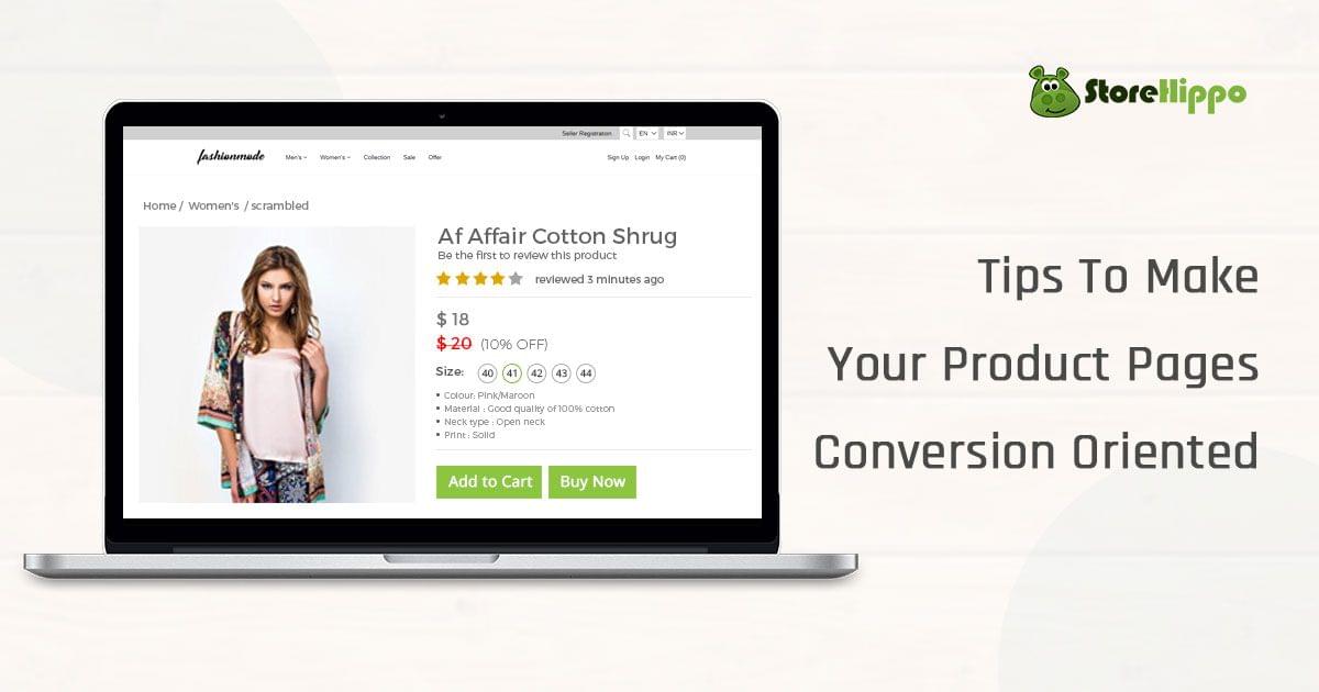 must-have things on the product page of your ecommerce website|StoreHippo