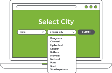 An onlie store offering city-based store election option using  StoreHippo Multi Store ecommerce solution