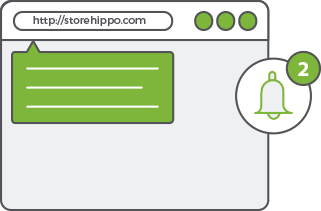 StoreHippo powered web notification feature for online stores.